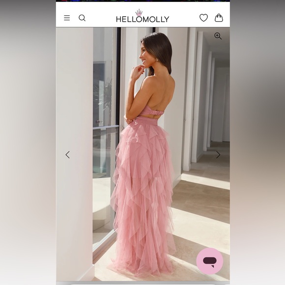 IN HER FAIRYTALE TULLE STRAPLESS MAXI DRESS PINK - Picture 2 of 5